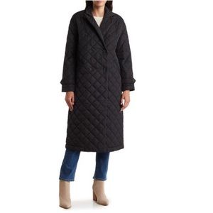 Rebecca Minkoff Quilted Twill Long Jacket